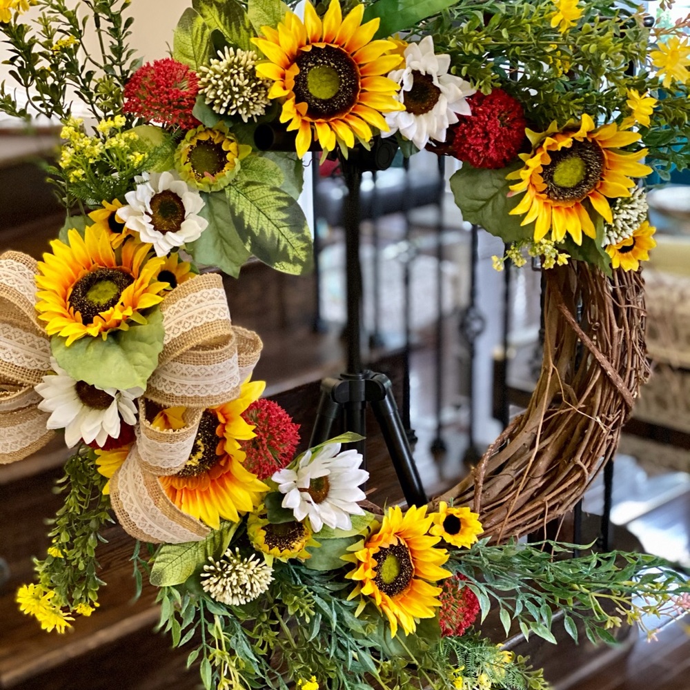 Beautiful Sunflower Wreath 🌻
